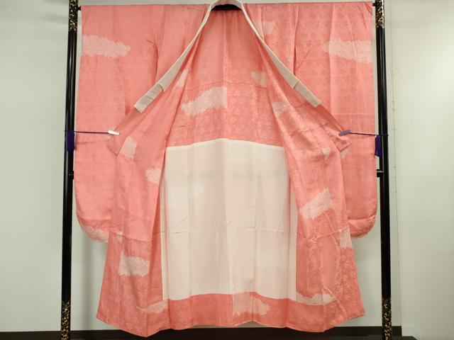 平和屋本店●極上　振袖・長襦袢(無双仕立て)セット　駒刺繍　更紗花文　金彩　逸品　DZAB5451kh6