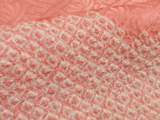 平和屋本店●極上　振袖・長襦袢(無双仕立て)セット　駒刺繍　更紗花文　金彩　逸品　DZAB5451kh6