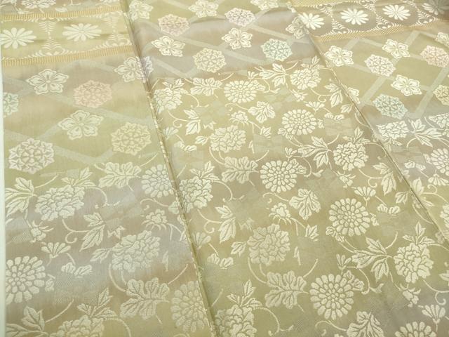 平和屋本店●極上　訪問着　お召地　花唐草横段文　逸品　未使用　DZAB5454kh6
