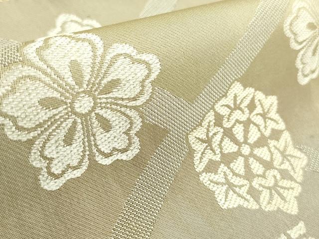 平和屋本店●極上　訪問着　お召地　花唐草横段文　逸品　未使用　DZAB5454kh6