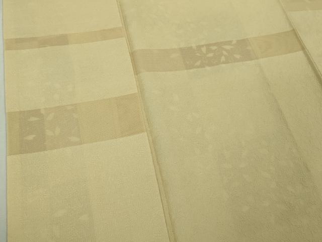 平和屋着物●極上　小紋　舞桜　横段紋紗　砥粉色地　逸品　DZAB5455kh6