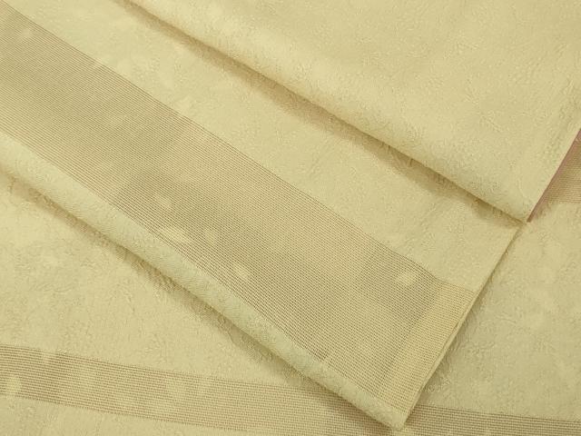 平和屋着物●極上　小紋　舞桜　横段紋紗　砥粉色地　逸品　DZAB5455kh6