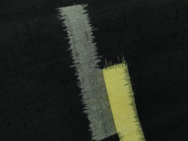 平和屋着物∞極上　本手紡真綿紬　奥信濃　道中着　ロング丈　黒地　証紙付き　逸品　DZAB5460kh6