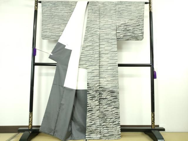 平和屋本店●極上　染織の名門　しょうざん  生紬　訪問着　稲穂　反端・紙タグ付き　逸品　DZAB5465kh6