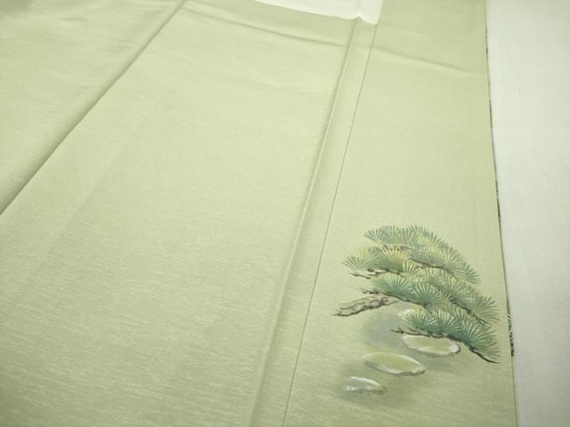平和屋本店●極上　訪問着　手描き　風景文　暈し染め　反端付き　逸品　DZAB5471kh6
