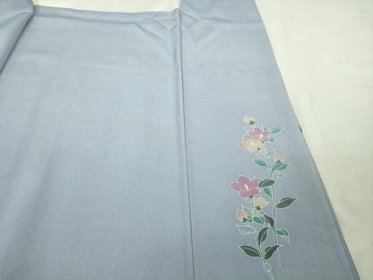 平和屋本店●極上　訪問着　友禅　作家物　草花文　逸品　未使用　DZAB5473kh6