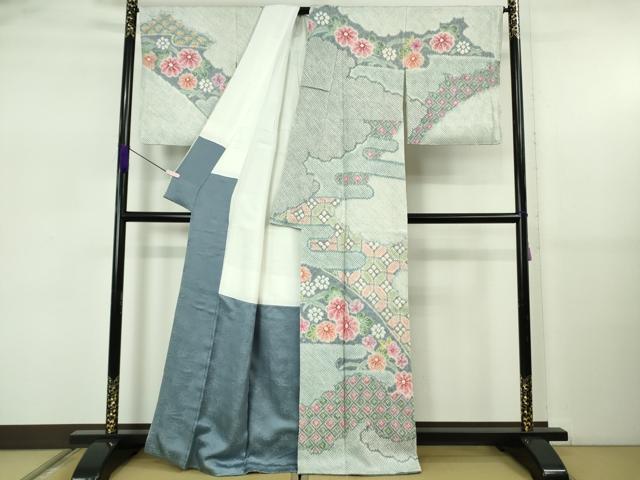平和屋本店●極上　名門　藤娘きぬたや・総絞り　訪問着　霞花文　逸品　DZAB5475kh6