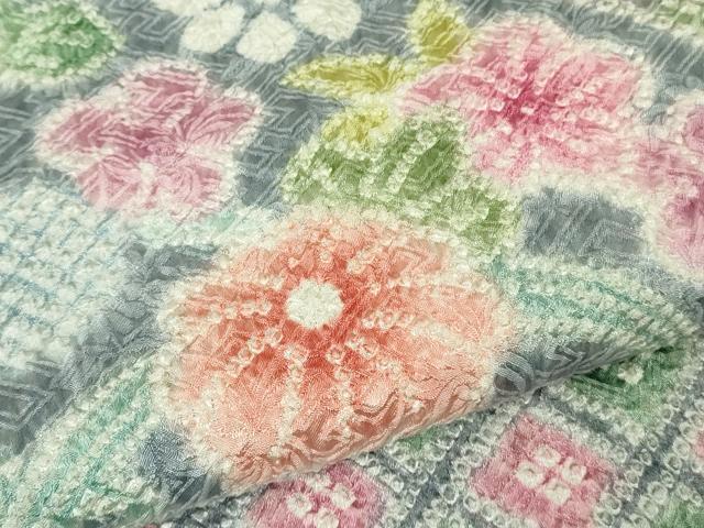 平和屋本店●極上　名門　藤娘きぬたや・総絞り　訪問着　霞花文　逸品　DZAB5475kh6