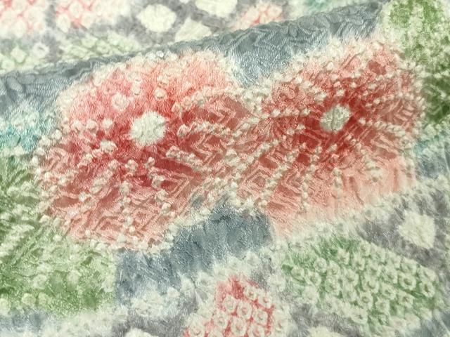 平和屋本店●極上　名門　藤娘きぬたや・総絞り　訪問着　霞花文　逸品　DZAB5475kh6