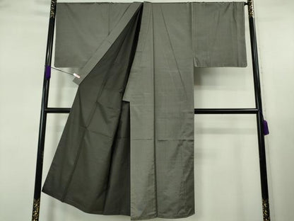 平和屋本店●極上　男性　本場大島紬　アンサンブル　キングサイズ　黒橡色×潤色　逸品　未使用　DZAB5479kh6