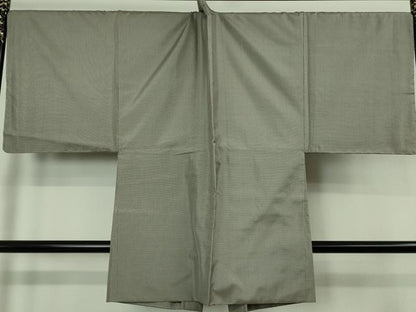 平和屋本店●極上　男性　本場大島紬　アンサンブル　キングサイズ　黒橡色×潤色　逸品　未使用　DZAB5479kh6