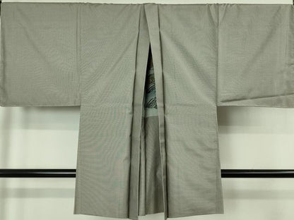 平和屋本店●極上　男性　本場大島紬　アンサンブル　キングサイズ　黒橡色×潤色　逸品　未使用　DZAB5479kh6