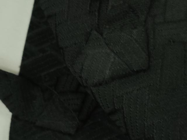 平和屋着物∞極上 道中着 ロング丈 舞花文 黒地 逸品 DZAB5480kh6