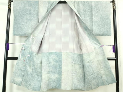 平和屋着物∞極上　吉乃一廉　幻の辻が花　道中着　ロング丈　夢幻ぼかし　暈し染め　銀通し地　証紙付き　逸品　未使用　DZAB5484kh6