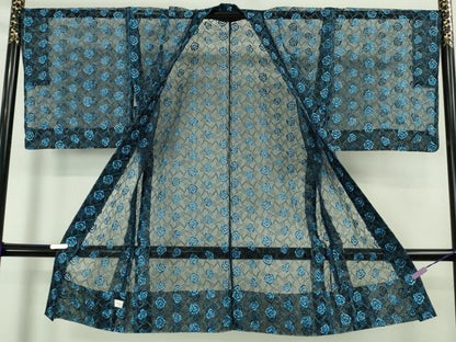 平和屋本店∞極上　オーガンジー　長羽織・和装バッグセット　スリーシーズン　春夏秋　塵除け　逸品　DZAB5486kh6