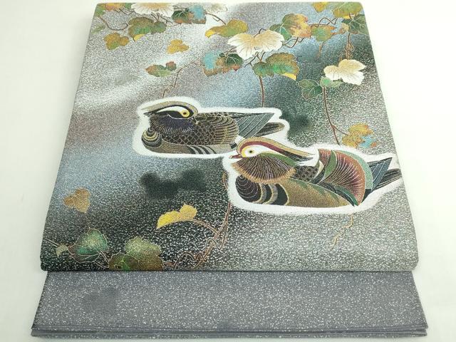 平和屋着物●極上「美しいキモノ」お馴染みのメーカー となみ織物 太鼓柄袋帯 点描織 鴛鴦 金糸 上代58万 証紙・反端付き 逸品 DZAB5503kh6 平和屋着物○極上「美しいキモノ」お馴染みのメーカー となみ織物 太鼓