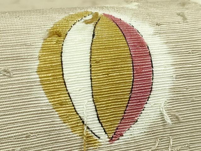 平和屋着物●極上　太鼓柄袋帯　髭紬　絞り　犬　逸品　DZAB5512kh6