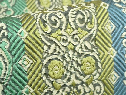 平和屋本店●極上 1897年創業 名門岡野 本場筑前博多織 千年工房 八寸名古屋帯 パルミラの花 岡野織物 博多金ラベル 証紙 逸品 DZAB5530kh6