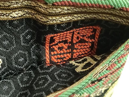 平和屋着物●極上　西陣　服部織物謹製　丸帯　洛中洛外の図　黒地　金銀糸　逸品　DZAB5534kh6