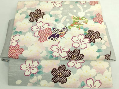 平和屋着物●極上　ワンタッチつけ帯　花兎　逸品　DZAB5549kh6