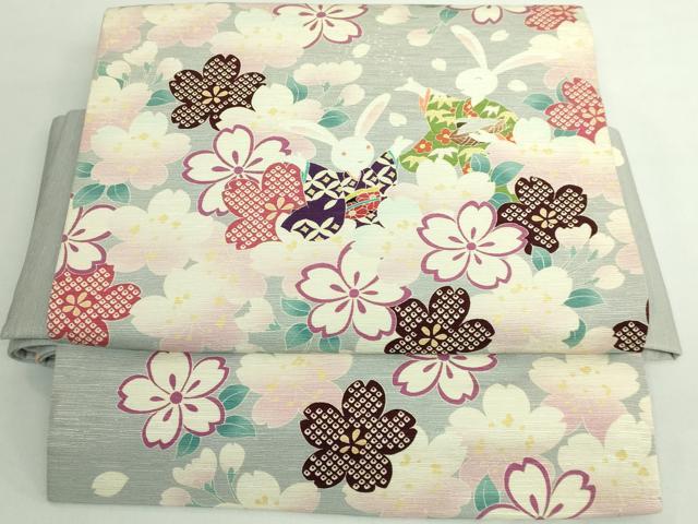 平和屋着物●極上　ワンタッチつけ帯　花兎　逸品　DZAB5549kh6