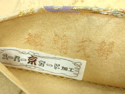 平和屋着物●極上　京都西陣　手織り一筋　おび弘謹製　太鼓柄袋帯　狩猟文　金銀糸　逸品　DZAB5553kh6