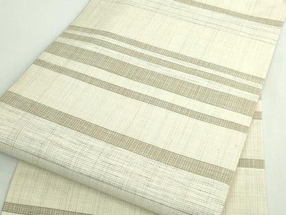 平和屋本店●極上　織楽浅野　銀座もとじ　九寸開き名古屋帯　横段文　逸品　DZAB5567kh6