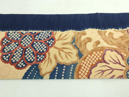 平和屋着物●極上　摺型友禅　京都　多ち花　九寸名古屋帯　古微貝に菊　逸品　DZAB5581kh6