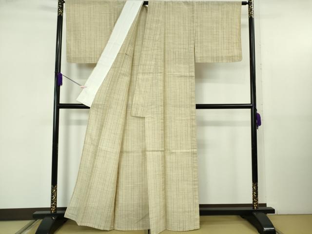 平和屋着物＊極上 夏物 芭蕉布 ばしゃぎん 芭蕉糸×木綿 間道