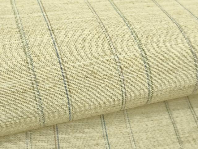 平和屋着物＊極上　夏物　芭蕉布　ばしゃぎん　芭蕉糸×木綿　間道　逸品　未使用　DZAB5603kh6
