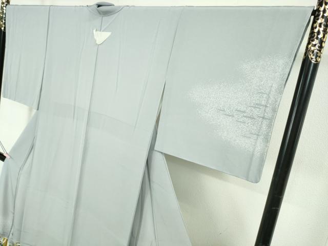 平和屋着物●極上　人間国宝・羽田登喜男　訪問着　鴛鴦　たたき染め　淡藤色地　暈し染め　金銀彩　逸品　未使用　DZAB5608kh6