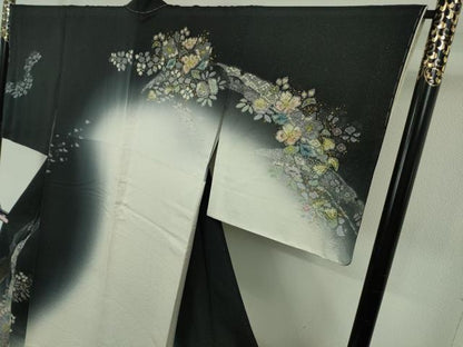 平和屋本店●極上　吉乃一廉　幻の辻が花　訪問着　雪芝　暈し染め　金彩　銀通し地　ロング丈　逸品　未使用　DZAB5610kh6
