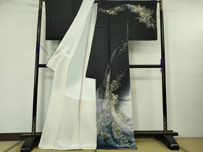 平和屋本店●極上　吉乃一廉　幻の辻が花　訪問着　雪芝　暈し染め　金彩　銀通し地　ロング丈　逸品　未使用　DZAB5610kh6