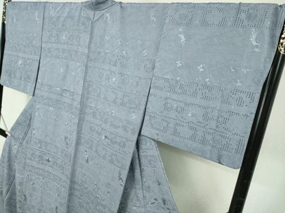 平和屋本店●極上　中国三大刺繍 スワトウ刺繍 汕頭刺繍 相良刺繍 総刺繍 訪問着　色無地　花鳥唐草　紅碧色　ロング丈　逸品　DZAB5615kh6