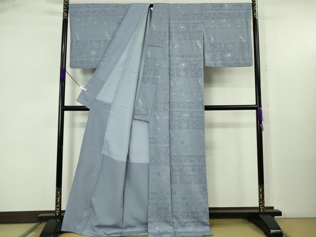 平和屋本店●極上　中国三大刺繍 スワトウ刺繍 汕頭刺繍 相良刺繍 総刺繍 訪問着　色無地　花鳥唐草　紅碧色　ロング丈　逸品　DZAB5615kh6