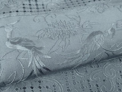平和屋本店●極上　中国三大刺繍 スワトウ刺繍 汕頭刺繍 相良刺繍 総刺繍 訪問着　色無地　花鳥唐草　紅碧色　ロング丈　逸品　DZAB5615kh6