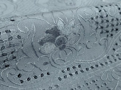 平和屋本店●極上　中国三大刺繍 スワトウ刺繍 汕頭刺繍 相良刺繍 総刺繍 訪問着　色無地　花鳥唐草　紅碧色　ロング丈　逸品　DZAB5615kh6
