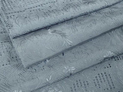 平和屋本店●極上　中国三大刺繍 スワトウ刺繍 汕頭刺繍 相良刺繍 総刺繍 訪問着　色無地　花鳥唐草　紅碧色　ロング丈　逸品　DZAB5615kh6