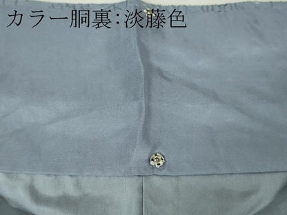 平和屋本店●極上　中国三大刺繍 スワトウ刺繍 汕頭刺繍 相良刺繍 総刺繍 訪問着　色無地　花鳥唐草　紅碧色　ロング丈　逸品　DZAB5615kh6