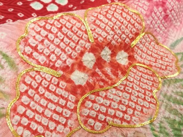 平和屋本店[]極上　七五三　女の子　7歳　祝着　駒刺繍　絞り　花車　逸品　DZAB5620kh6