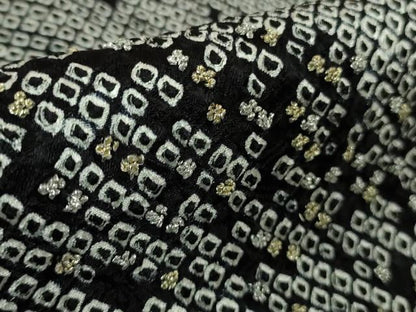 平和屋着物●極上　中国三大刺繍　相良刺繍　訪問着　総絞り　黒地　金銀糸　逸品　未使用　DZAB5630kh6
