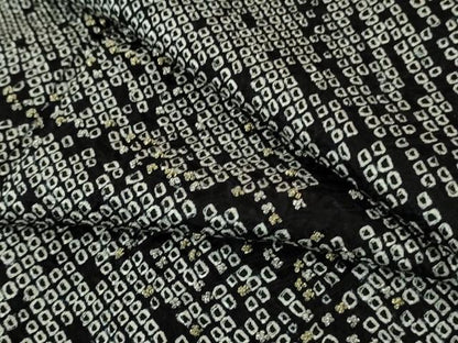 平和屋着物●極上　中国三大刺繍　相良刺繍　訪問着　総絞り　黒地　金銀糸　逸品　未使用　DZAB5630kh6
