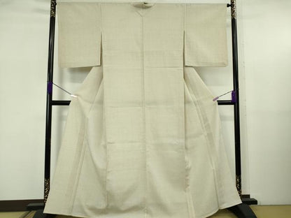 平和屋着物▽極上　本塩沢　単衣　十字絣　逸品　DZAB5643kh6