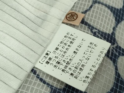 平和屋本店∴極上　夏物　竺仙　綿紅梅　浴衣　萩　阪急百貨店扱い　証紙・反端付き　逸品　DZAB5654kh6