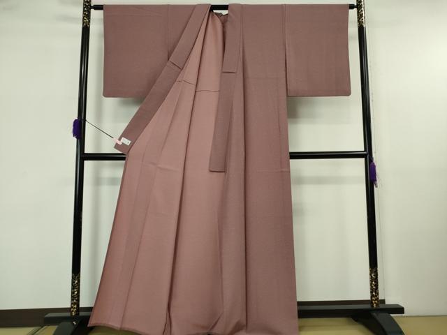 平和屋着物▽極上　洗える最高級着物　＜英＞はなぶさ謹製　江戸小紋　単衣　丸文　菖蒲色×紅藤色　逸品　DZAB5660kh6