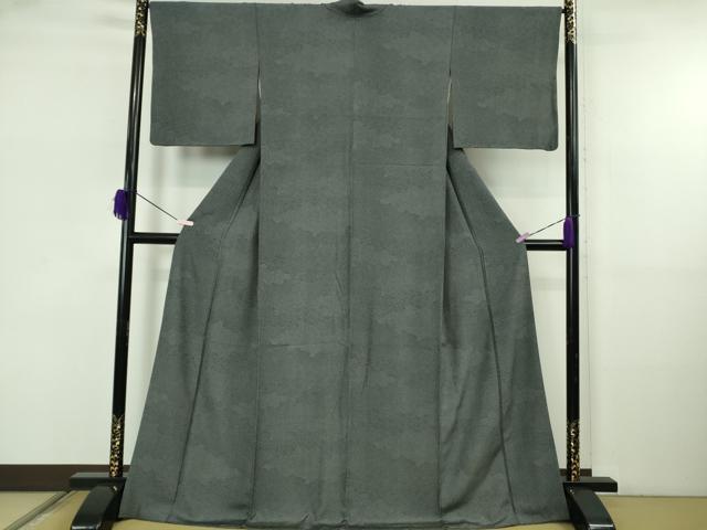 平和屋着物●極上　江戸小紋　雲取り寄せ小紋柄　黒×白　逸品　DZAB5661kh6