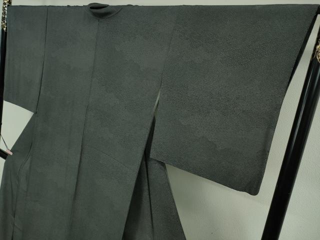 平和屋着物●極上　江戸小紋　雲取り寄せ小紋柄　黒×白　逸品　DZAB5661kh6