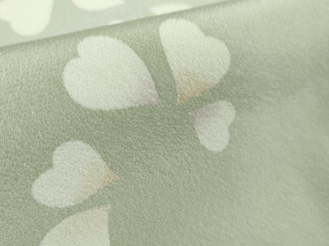 平和屋着物●極上　小紋　舞花弁　灰青色地　暈し染め　逸品　DZAB5665kh6