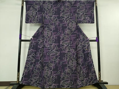 平和屋着物●極上　小紋　流水文　逸品　DZAB5666kh6