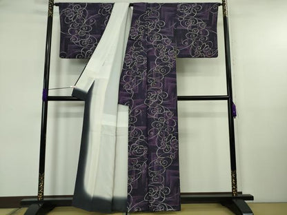 平和屋着物●極上　小紋　流水文　逸品　DZAB5666kh6